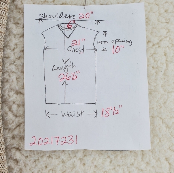 Vtg Van Heusen Dad Vest L Pullover Beige Green Striped Cotton Linen USA 90s NWT - Picture 3 of 10